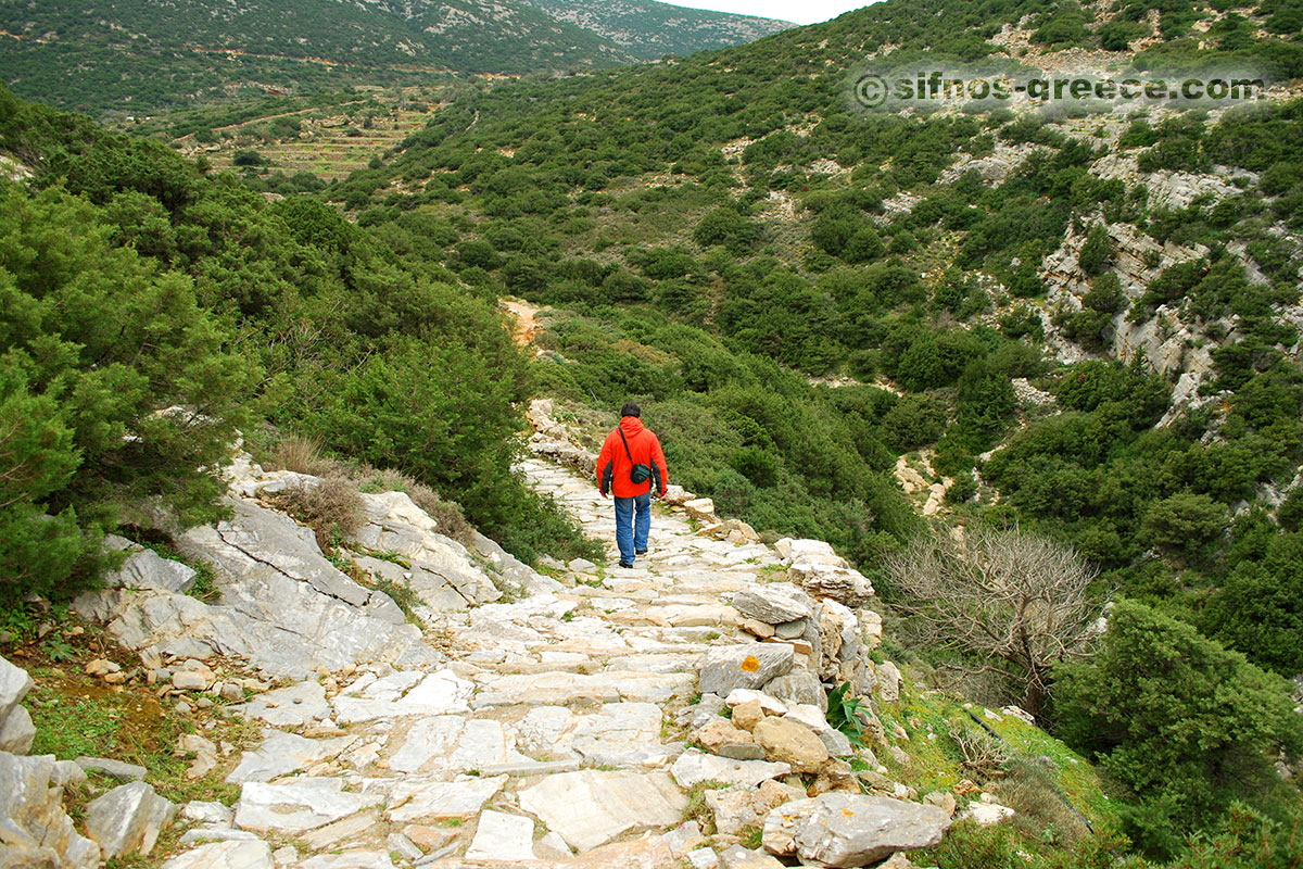 L'inizio del percorso al Profeta Elia in inverno
